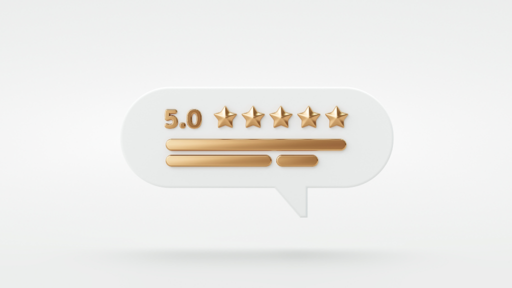 a graphic of five golden stars to represent the question "do stock ratings matter?"